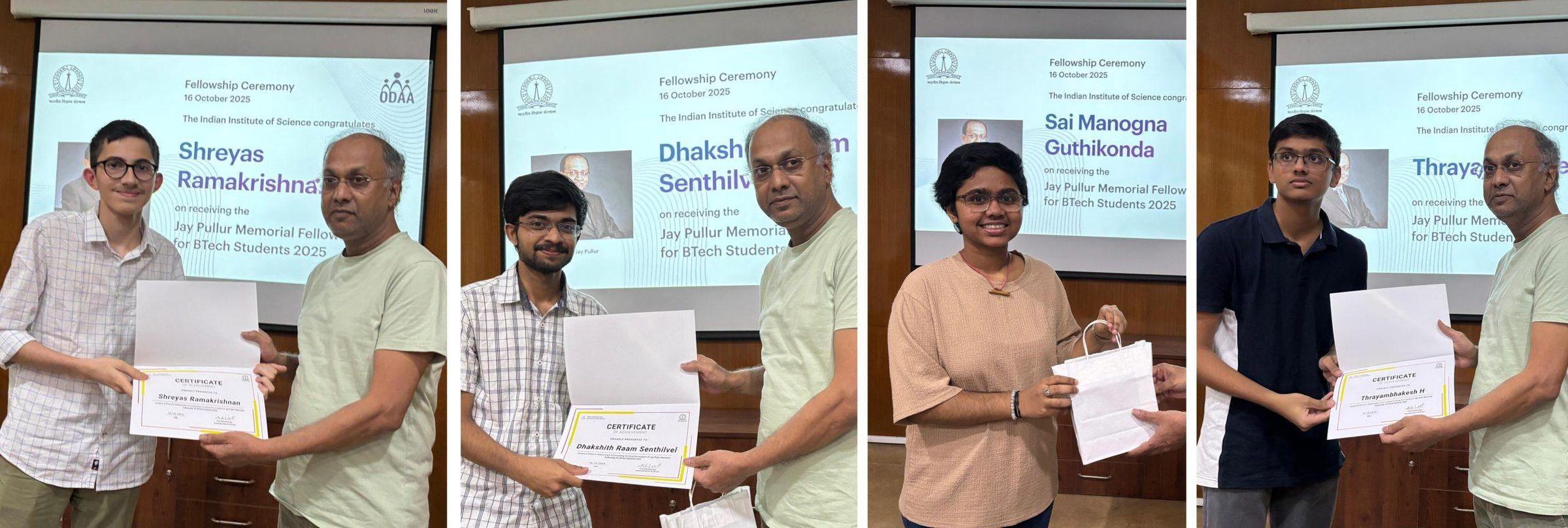 Jay Pullur Memorial Fellowship for BTech Students 2025-26