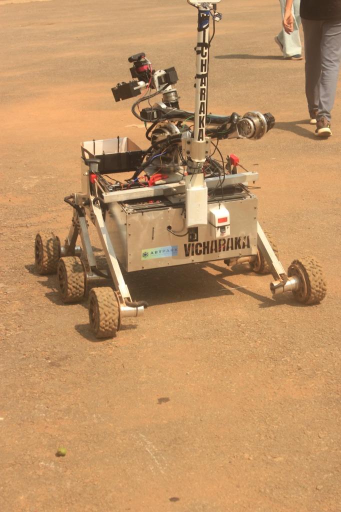 Vicharaka Rover navigating the competition terrain
