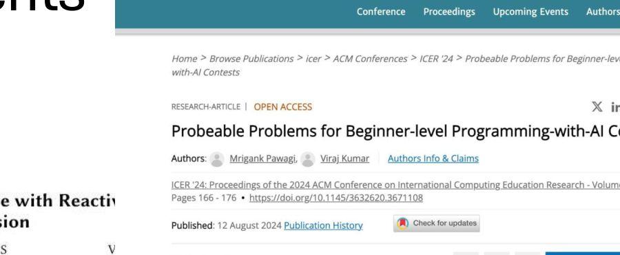 Research Paper Snippet for Probeable Problems for Beginner-level Programming-with-AI Contests